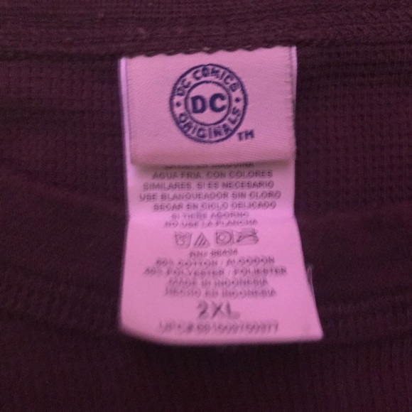 Men’s 2XL Superman DC Long Sleeve Shirt Brown - Picture 3 of 3